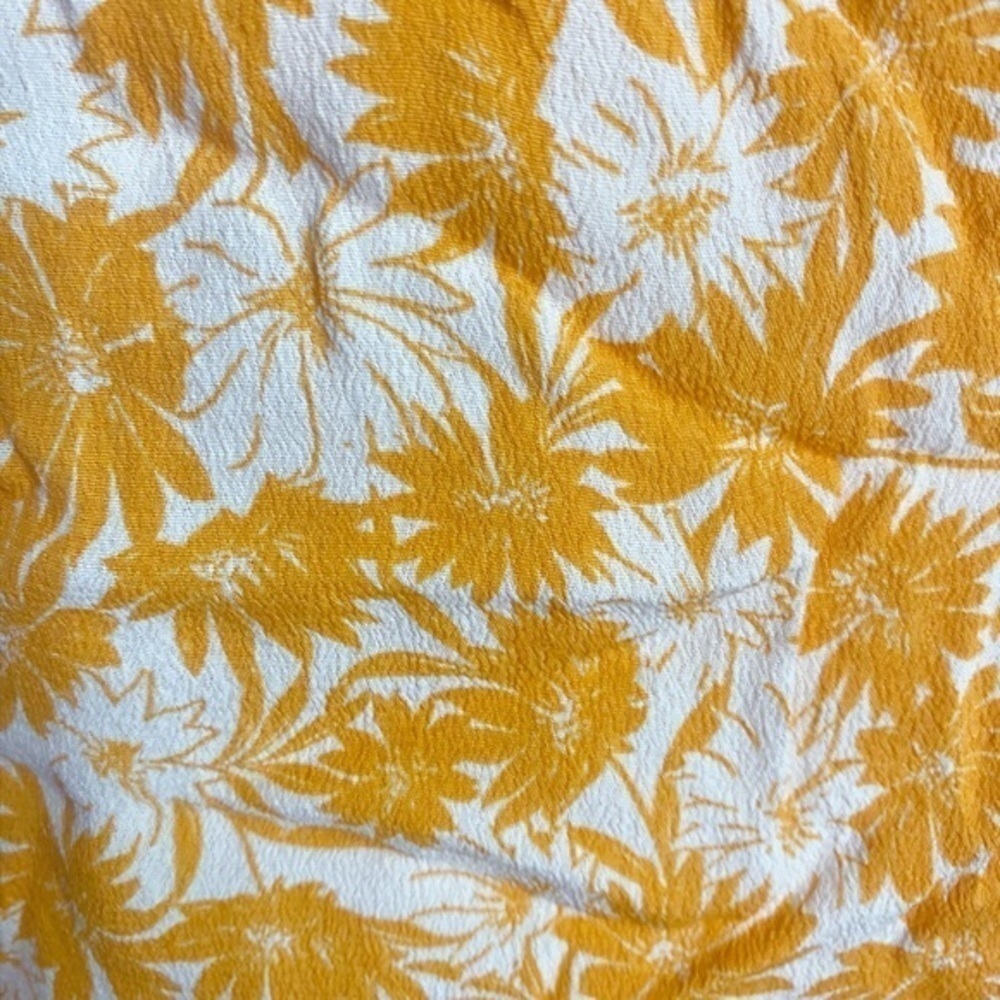 Terra & Sky Women's‎ Plus Size Orange Floral Puff Sleeve Peasant Top - Picture 3 of 10